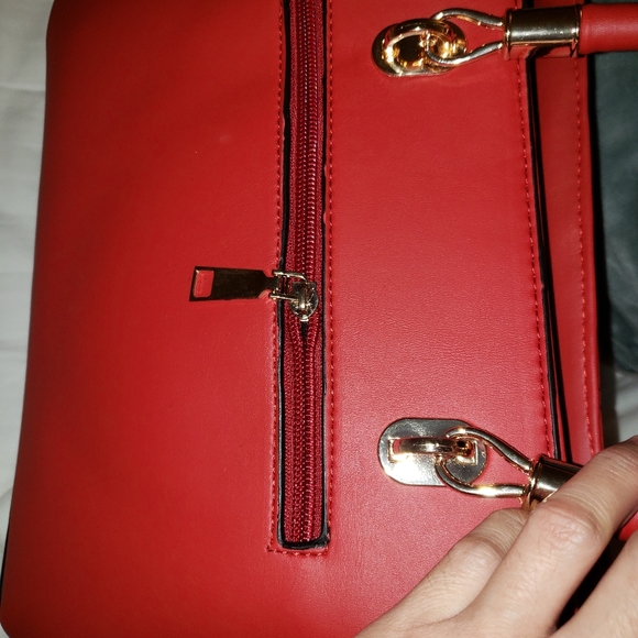 Women's Handbag Top Handle Leather Satchel  Should - Picture 3 of 5